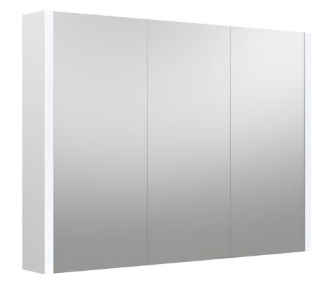 Badezimmer - Spiegelschrank Malegaon 13, Farbe: Weiß matt – Abmessungen: 65 x 88 x 12 cm (H x B x T)