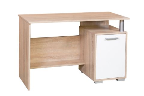 Schreibtisch Palpala 11, Farbe: Eiche Sonoma / Weiß - 75 x 115 x 56 cm (H x B x T)