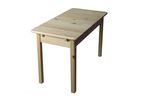 Tisch ausziehbar Kiefer massiv Vollholz natur 008 (eckig) - Abmessung 120/150 x 60 cm (B x T)