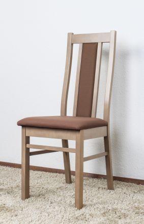 Stuhl Sentis 23, Farbe: Braun / Dunkelbraune Polsterung - 100 x 42 x 41 cm (H x B x T)