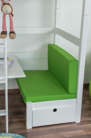 Sitzkissen 2er-Set für Kinderbett / Etagenbett / Funktionsbett Tim - Farbe: Grün
