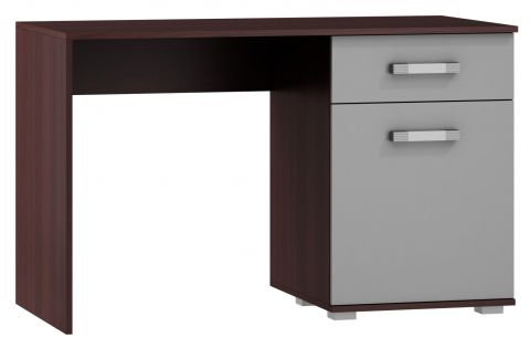 Schreibtisch Tabubil 25, Farbe: Wenge / Grau - Abmessungen: 75 x 120 x 60 cm (H x B x T)