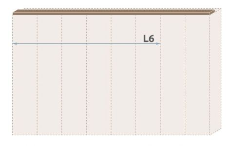 Oberer Rahmen für Drehtürenschrank / Kleiderschrank Gataivai und Anbaumodule, 2er Set, Farbe: Walnuss - Breite: 136 cm