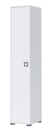 Kinderzimmer - Drehtürenschrank / Kleiderschrank Benjamin 16, Farbe: Weiß - Abmessungen: 236 x 44 x 56 cm (H x B x T)