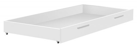 Schublade für Einzelbett Cerdanyola, Farbe: Eiche / Weiß - Abmessungen: 19 x 94 x 199 cm (H x B x L)
