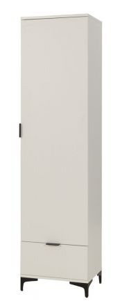Drehtürenschrank / Kleiderschrank "Kandalica" 06, Farbe: Weiß - Abmessungen: 195 x 50 x 40 cm (H x B x T)
