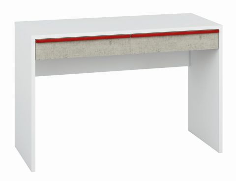 Jugendzimmer - Schreibtisch Connell 09, Farbe: Weiß / Hellgrau - Abmessungen: 79 x 120 x 51 cm (H x B x T), mit 2 Schubladen