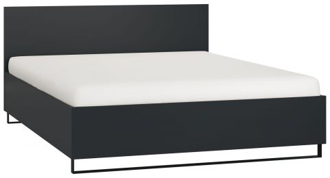 Doppelbett Chiflero 19 inkl. Lattenrost, Farbe: Schwarz - Liegefläche: 160 x 200 cm (B x L)