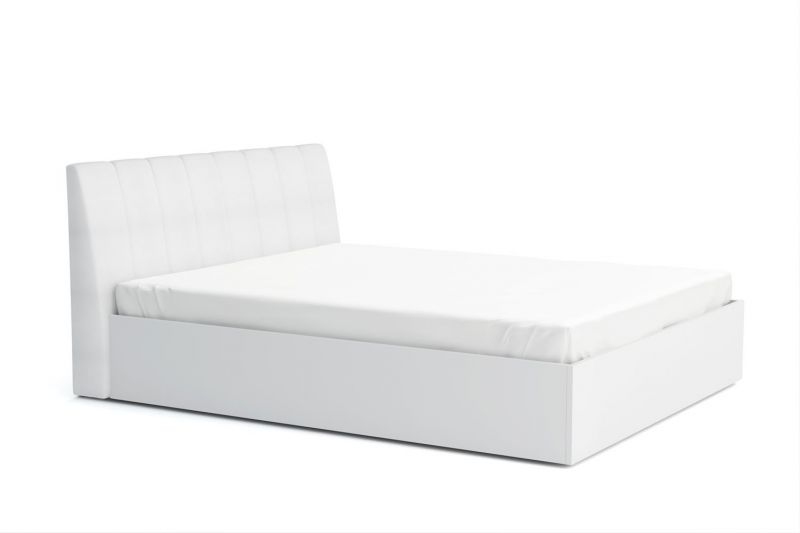 Doppelbett mit Stauraum Farsala 08, Farbe: Weiß - Liegefläche: 180 x 200 cm (B x L)
