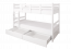 Etagenbett / Stockbett "Easy Premium Line" K20/n inkl. 2 Schubladen und 2 Abdeckblenden, Kopf- und Fußteil gerade, Buche Vollholz massiv Weiß - Liegefläche: 90 x 200 cm, teilbar