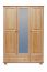 Kleiderschrank Massivholz natur 019 - 190 x 120 x 60 cm (H x B x T)