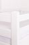 Hochbett für Erwachsene "Easy Premium Line" K23/n, Buche Vollholz massiv weiß lackiert, teilbar - Liegefläche: 120 x 200 cm