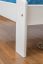 Futonbett / Massivholzbett Kiefer Vollholz massiv weiß lackiert A10, inkl. Lattenrost - Abmessung 90 x 200 cm