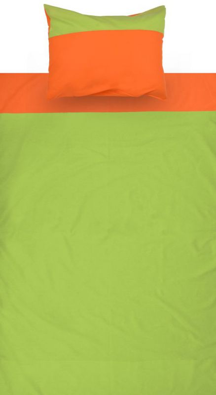 Kinder - Bettwäsche 2-teilig - Farbe:Grün/Orange