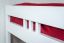 "Easy Premium Line" Doppelbett K8 in Überlänge 160 x 220 cm, Buche Vollholz massiv weiß lackiert
