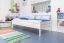 Kinderbett / Jugendbett "Easy Premium Line" K1/1n, Buche Vollholz massiv weiß lackiert - Maße: 90 x 190 cm