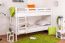 Etagenbett für Erwachsene "Easy Premium Line" K17/n, Buche Vollholz massiv weiß lackiert - Liegefläche: 90 x 200 cm (B x L), teilbar