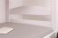 Stockbett für Erwachsene "Easy Premium Line" K21/n, Kopf- und Fußteil gerundet, Buche Vollholz massiv Weiß - 90 x 200 cm (B x L), teilbar