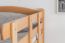 Etagenbett für Erwachsene "Easy Premium Line" K21/n inkl. 2 Schubladen und 2 Abdeckblenden, Kopf- und Fußteil gerundet, Buche Vollholz massiv Natur - 90 x 200 cm (B x L), teilbar