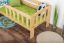 Kinderbett mit Absturzsicherung Kiefer Vollholz massiv natur A17, inkl. Lattenrost - Abmessung 70 x 160 cm 