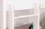 Stockbett für Erwachsene "Easy Premium Line" K20/h inkl. Liegeplatz und 2 Abdeckblenden, Kopf- und Fußteil gerade, Buche Vollholz massiv Weiß - 90 x 200 cm (B x L), teilbar