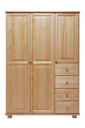 Schrank Massivholz natur 018 - Abmessung 190 x 133 x 60 cm (H x B x T)