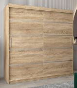 Schiebetürenschrank / Kleiderschrank Jan 05A, Farbe: Eiche Sonoma - Abmessungen: 200 x 200 x 62 cm ( H x B x T)