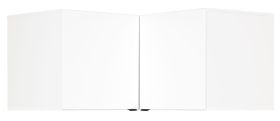 Aufsatz für Eckkleiderschrank Marincho, Farbe: Weiß - Abmessungen: 54 x 105 x 106 cm (H x B x T)
