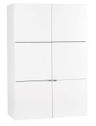 Jugendzimmer - Kleiderschrank Marincho 20, Farbe: Weiß - Abmessungen: 159 x 107 x 53 cm (H x B x T)