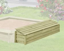 Holzbox mit Klappdeckel 01 - aus Kiefernholz - Abmessungen: 147 x 43 x 39 cm (B x T x H)