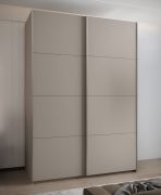 Kleiderschrank / Schiebetürenschrank | 11 Fächer | 2 Kleiderstangen | 245,5 x 170 x 64 cm | 2 Schiebetüren | ABS-Kanten | Farbe: Kaschmir | Soft-Close