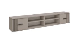 Regal | Kaschmir | 204 x 25 x 39 cm | 2 Türen | 6 Fächer | hochwertig Verarbeitet | schlichtes Design | für Büro oder Schlafzimmer