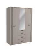 Kleiderschrank | Kaschmir | 1 Spiegeltür | 135 x 55 x 191 cm | 3 Schubladen | 2 Kleiderstangen | 8 Fächer | schlichtes Design | 2 Türen | für Schlafzimmer