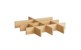 Schubladen Organizer | Farbe: Eiche | Maße: 39,5 x 44,5 x 6 cm