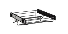 Schuhkörbe | 2er Set | ausziehbar | Farbe: Anthrazit | Maße: 42 x 46,5 x 13,5 cm