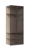 Anbaumodul für Kleiderschrank / Drehtürenschrank Neiafu, Farbe: Kaschmir, Maße: 224 x 90 x 56
