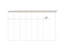 Oberer Rahmen für Drehtürenschrank / Kleiderschrank Neiafu und Anbaumodule, Farbe: Kaschmir, Breite: 136 & 181 cm