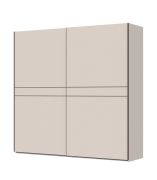 Zweitüriger Schiebetürenschrank mit genügend Stauraum Neiafu 90, Farbe: Kaschmir, Soft-Close-Funktion, Maße: 224 x 230 x 61 cm, vier Kleiderstangen