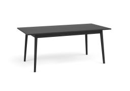 Ausziehbarer Esstisch Amfipoli 06, vier Standbeine, Farbe: Schwarz mit Holzstruktur, ausziehbar bis 200 cm, Beine: Holz, Maße: 160 x 90 cm