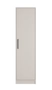 Schlichter Schrank Hannut 10, drei Holzeinlegeböden, Farbe: Kaschmir, beidseitig montierbar, Maße: 190 x 50 x 56 cm, eine Tür, vier Fächer