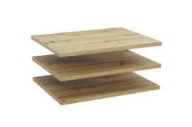 Einlegeboden für Schränke, 3er Set, Farbe: Eiche Artisan - Abmessungen: 66,8 x 37,8 x 1,6 cm