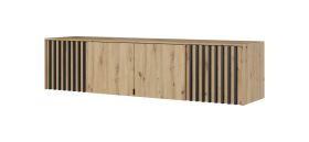 Aufsatz für Kleiderschrank Leeds 11 & 12, Farbe: Eiche Artisan - Abmessungen: 50 x 205 x 51 cm (H x B x T)