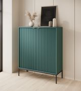 Kommode mit genügend Stauraum Worthing 17, Farbe: Grün / Schwarz / Gold - Abmessungen: 125 x 104 x 39 cm (H x B x T)