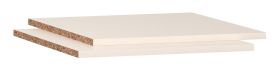 Holzeinlegeboden für viertürigen Kleiderschrank | 2er Set | Farbe: Beige | Maße: 45 x 47 cm