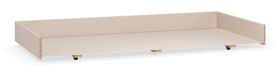 Schublade für Einzelbett | Farbe: Beige | Maße: 197 x 86 x 21 cm | perfekter Stauraum für Bettwäsche
