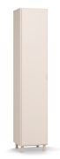 Schrank | Farbe: Beige | 5 Fächer | Soft-Close Funktion | Maße: 39 x 38 x 194 cm | Beine: Beige | beidseitig montierbar | Griff: Weiß | genügend Stauraum