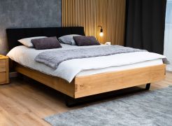 Doppelbett Ordino 03 Eiche massiv geölt - Liegefläche: 160 x 200 cm (B x L)