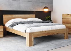 Doppelbett Prats 04 Eiche massiv geölt - Liegefläche: 180 x 200 cm (B x L)