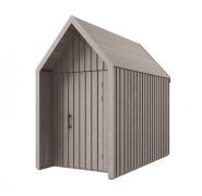 Gartenhaus aus massiver Fichte | Grau-Braun | Grundfläche: 4,50 m² | Skandinavischer Style | Satteldach | Außenmaße: 162,4 x 207,7 cm | Malmö 17