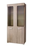 Vitrine Kikori 19, Farbe: Sonoma Eiche - Abmessungen: 190 x 80 x 40 cm (H x B x T)